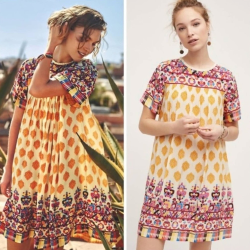 Anthropologie Tanvi Kedia Beaded Caltha Swing Dress XXSP